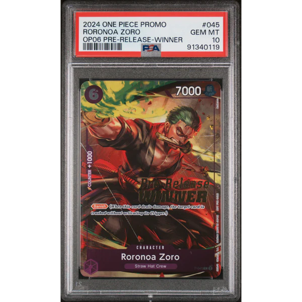 [PSA 10] Roronoa Zoro Pre-Release Winner Promo (P-045)